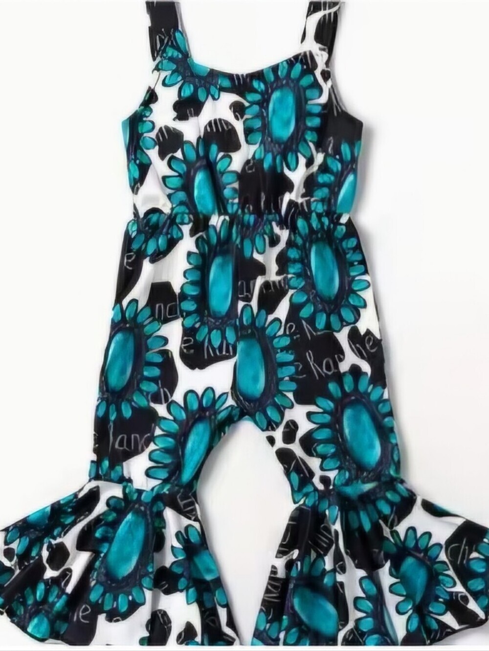 NWT Squash Blossom Blue and Black Sleeveless Jumpsuit